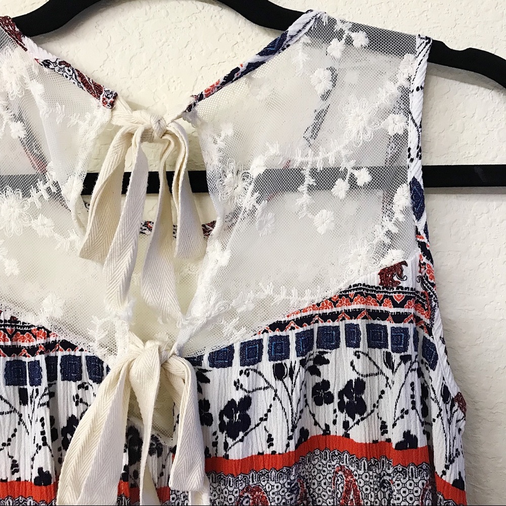 Orange Creek Print Tie Back Tank - Picture 4 of 6